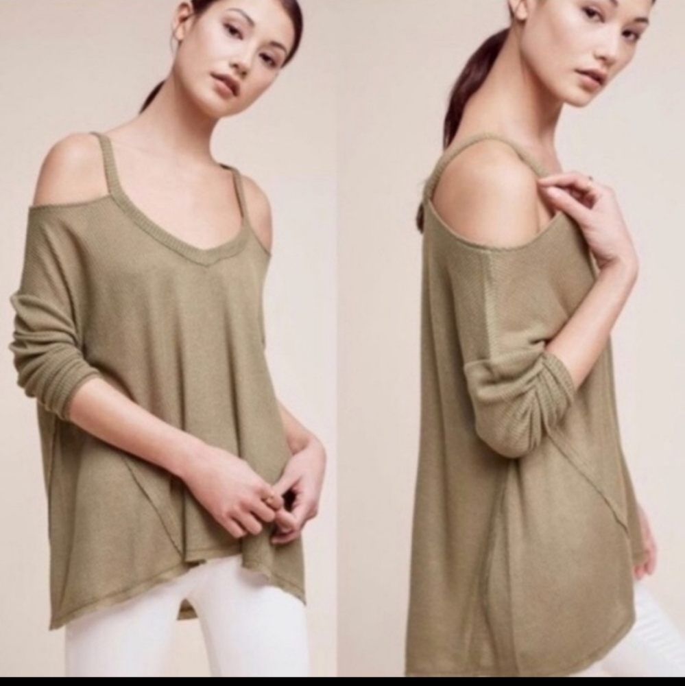 DELETTA ANTHROPOLOGIE PEEK SHOULDER sweater.    #4871